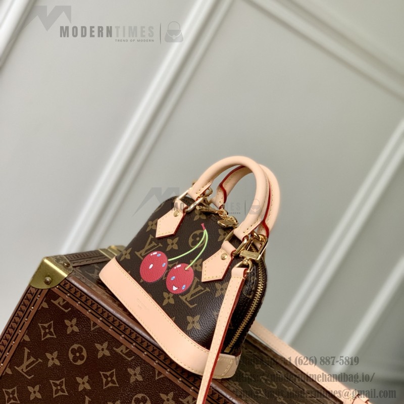 Louis Vuitton Nano Alma M13416 Cherry Monogram Handbag