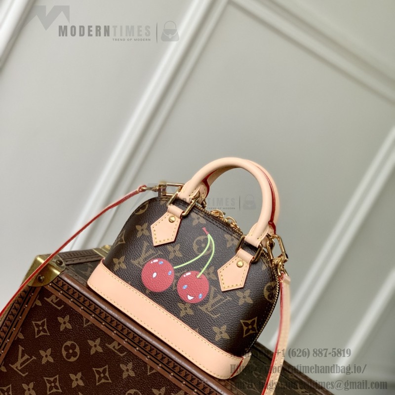 Louis Vuitton Nano Alma M13416 Cherry Monogram Handbag