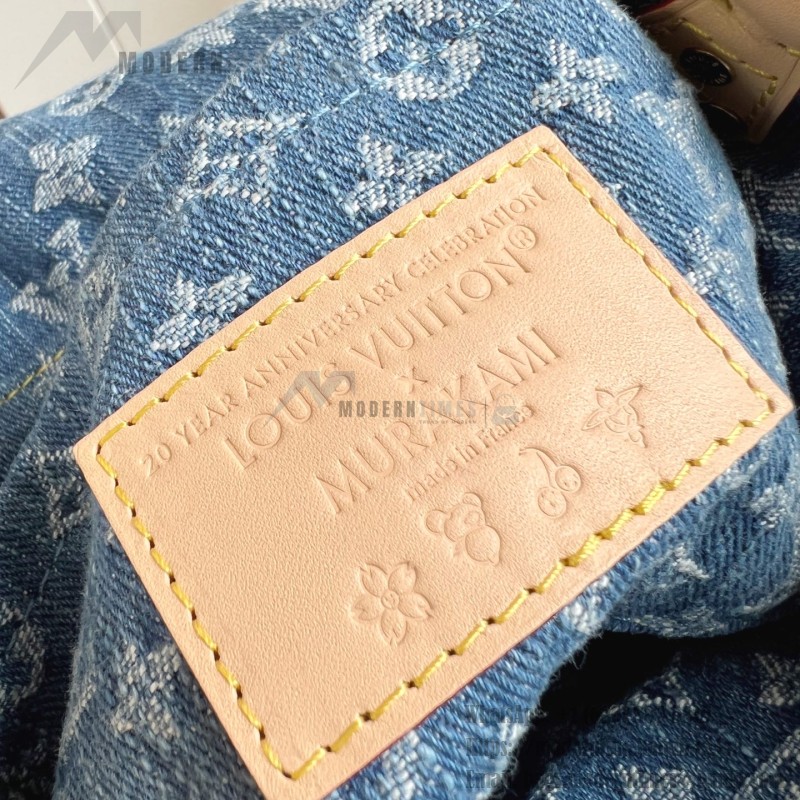 Louis Vuitton x Murakami Sunset Handbag M13680 Cherry Monogram Denim