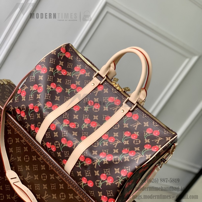 Louis Vuitton x Murakami Keepall Bandoulière 45 M13764 Cherry Monogram