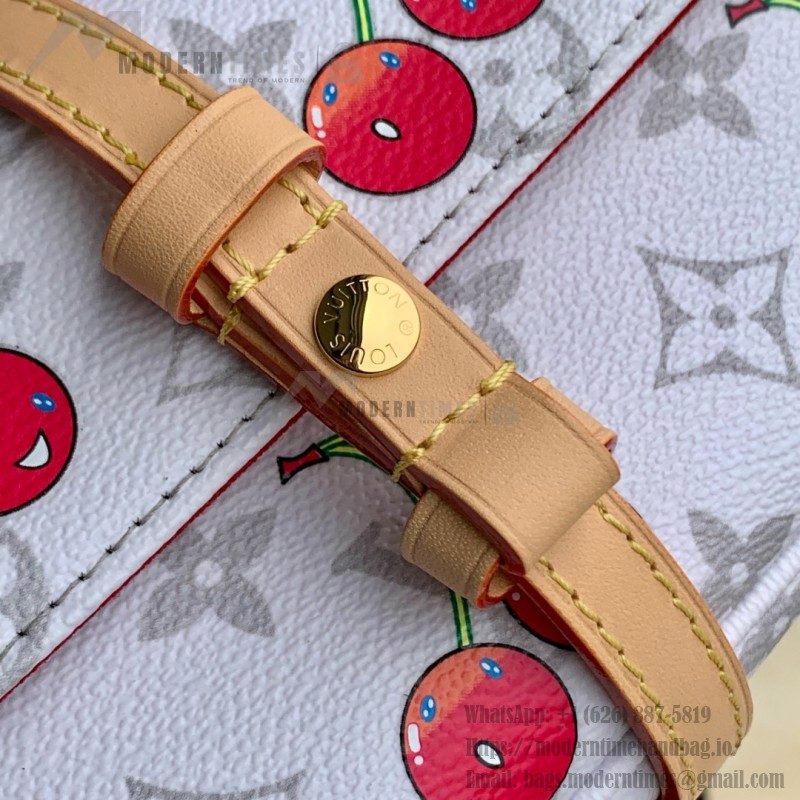 Louis Vuitton Wallet On Chain Ivy M14239 Cherry Murakami Re-edition Monogram Canvas