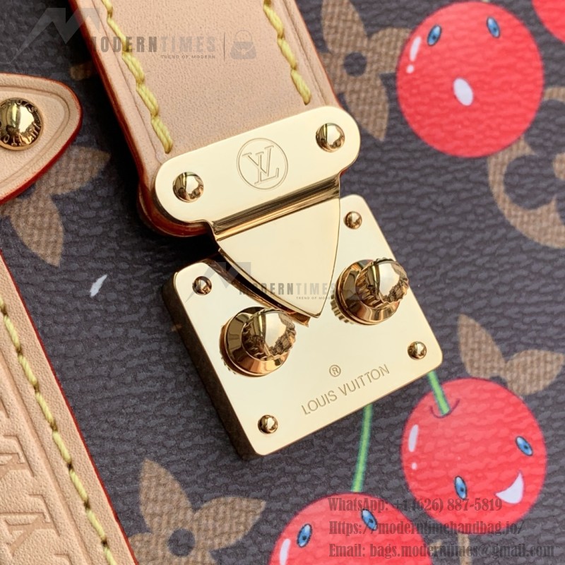 Louis Vuitton Side Trunk MM M14278 Cherry Murakami Re-edition Monogram Canvas