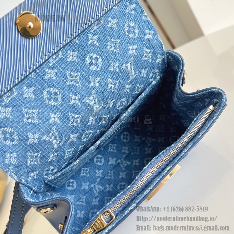 Louis Vuitton Cluny Mini Bag M14855 Denim Blue Epi Leather