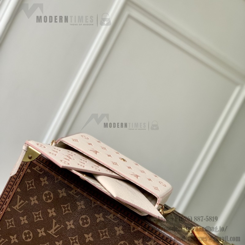Louis Vuitton Pochette Félicie Chain Bag M14968 Two-Tone Monogram Leather