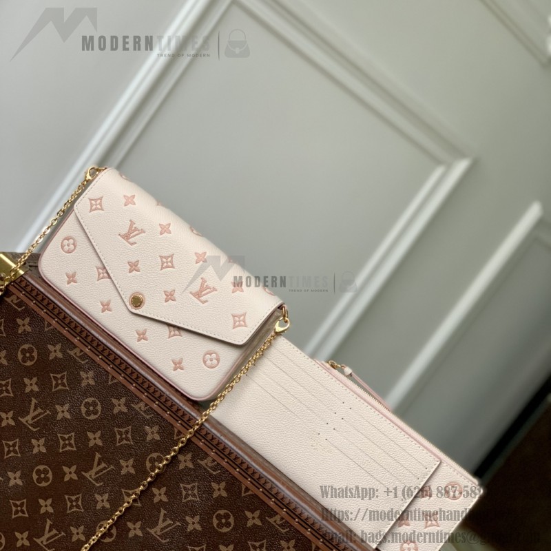 Louis Vuitton Pochette Félicie Chain Bag M14968 Two-Tone Monogram Leather