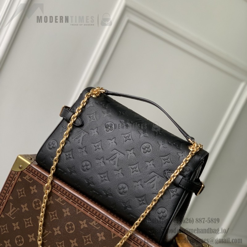 Louis Vuitton Anytime Flap Bag M14973 Beige / M14604 Black Monogram Empreinte Leather