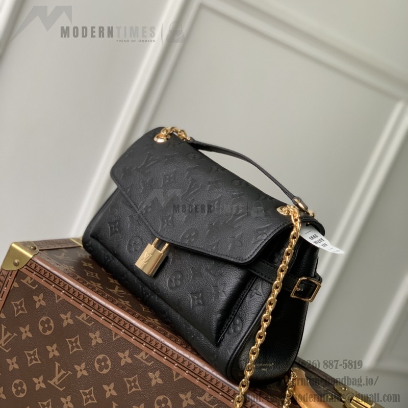 Louis Vuitton Anytime Flap Bag M14973 Beige / M14604 Black Monogram Empreinte Leather