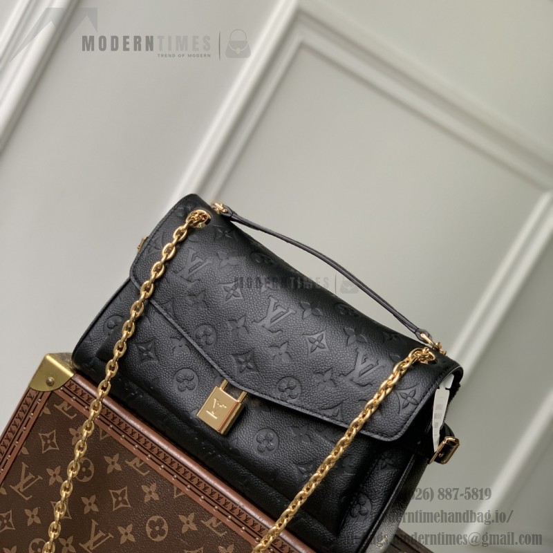 Louis Vuitton Anytime Flap Bag M14973 Beige / M14604 Black Monogram Empreinte Leather