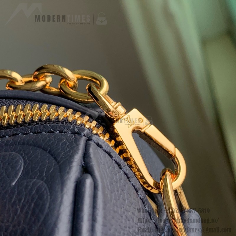 Louis Vuitton Speedy Bandoulière 20 M58953 Deep Blue Monogram Empreinte Leather Handbag