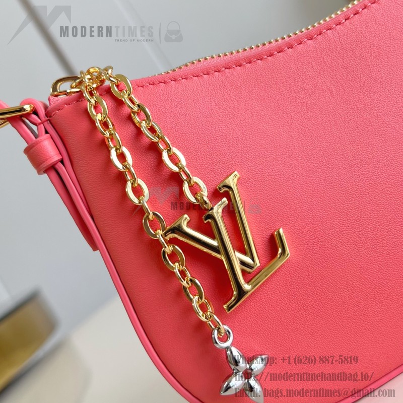 Louis Vuitton Pochette LV Bloom Apricot Rose Red Black – M25784 / M25525
