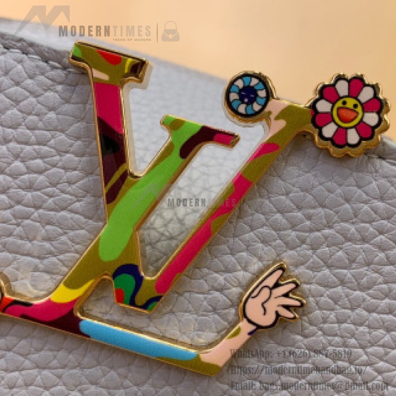 Louis Vuitton x Murakami Capucines East West Mini M13707 Blue Taurillon Replica