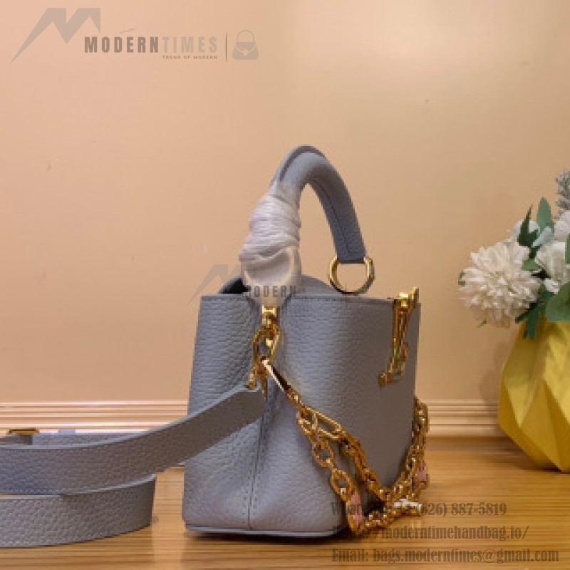 Louis Vuitton x Murakami Capucines East West Mini M13707 Blue Taurillon Replica