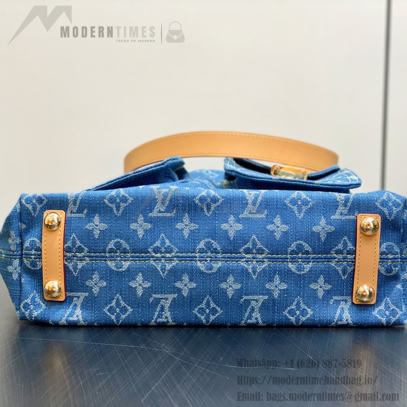 Louis Vuitton Vintage Denim Handbag Collection – Green, Pink, Blue