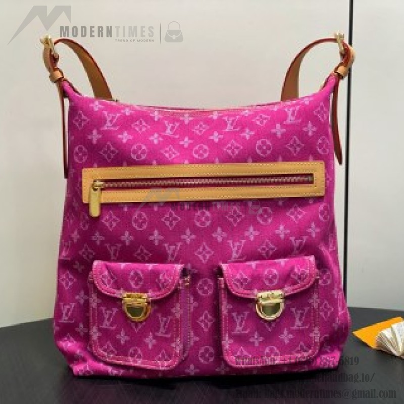 Louis Vuitton Vintage Denim Handbag Collection – Green, Pink, Blue