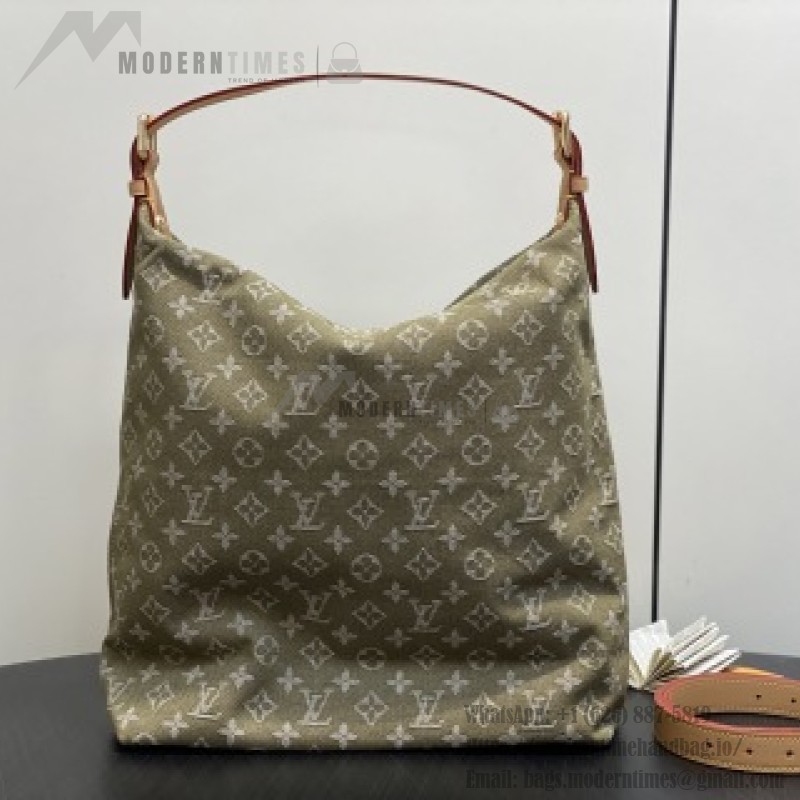 Louis Vuitton Vintage Denim Handbag Collection – Green, Pink, Blue
