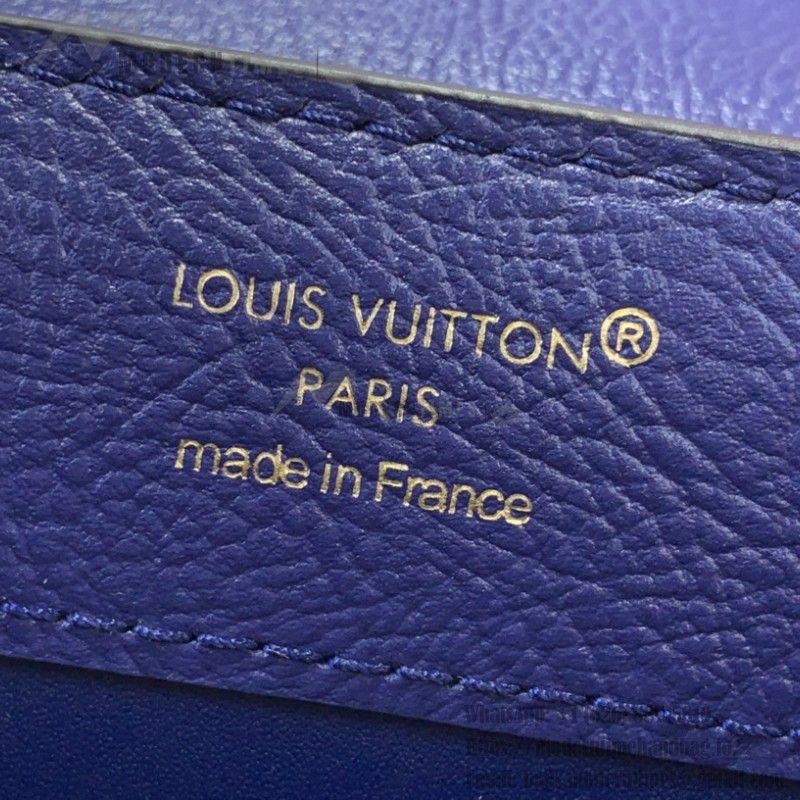 Louis Vuitton Capucines M11908 Mini & BB Handbag in Ostrich-Embossed Leather with Pearl Chain