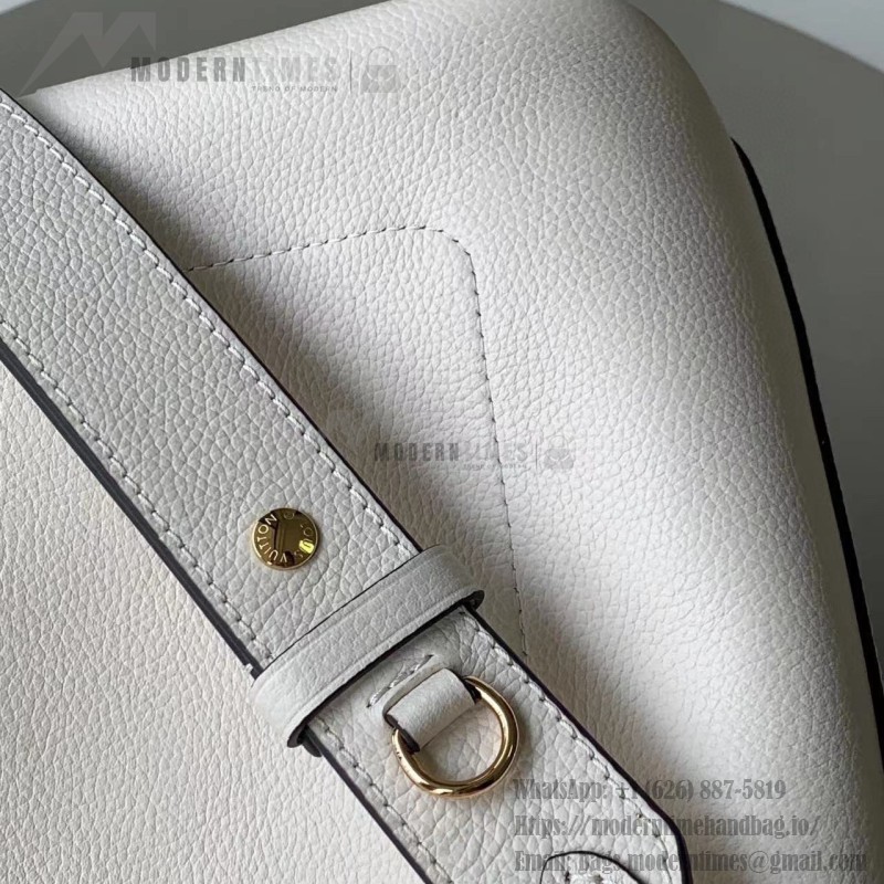 Louis Vuitton Lock and Walk Bucket Bag M24006/M24165 white black brown calfskin leather LV turn-lock gold chain