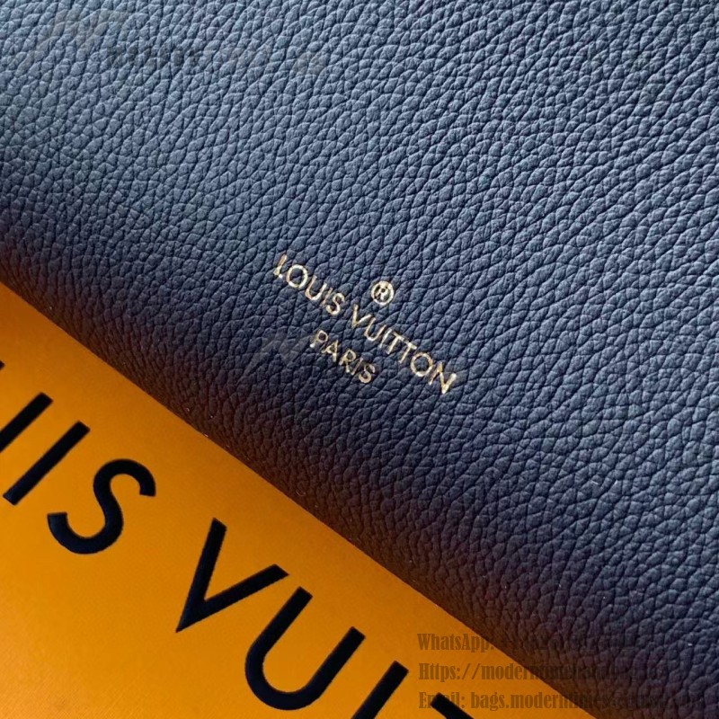 Louis Vuitton Side Trunk Medium Handbag M25160 in Navy Blue Leather