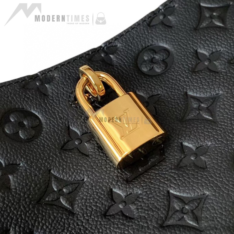 Louis Vuitton Anytime Small Monogram Empreinte Leather Handbag M14414 Black / M14658 Milkshake Pink