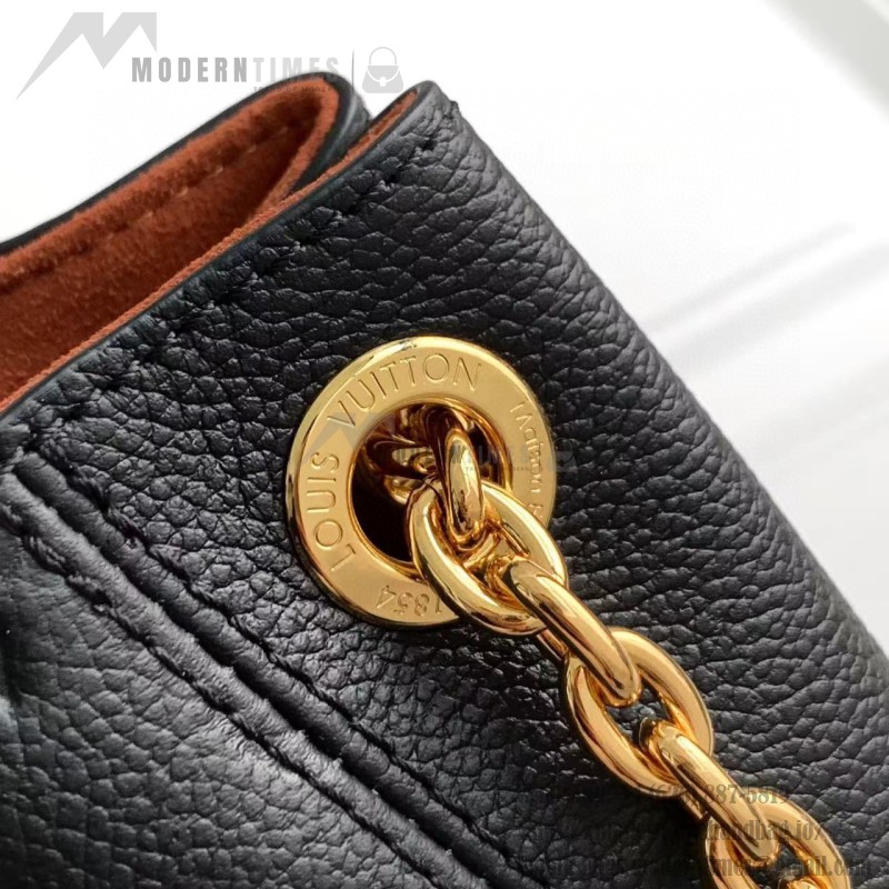 Louis Vuitton Anytime Small Monogram Empreinte Leather Handbag M14414 Black / M14658 Milkshake Pink