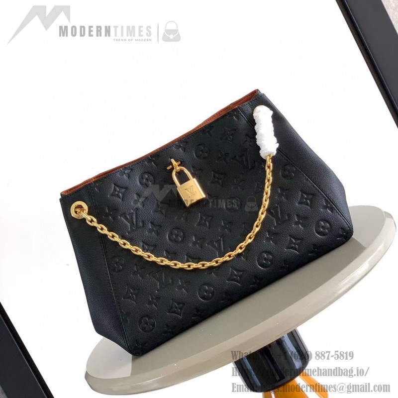 Louis Vuitton Anytime Small Monogram Empreinte Leather Handbag M14414 Black / M14658 Milkshake Pink
