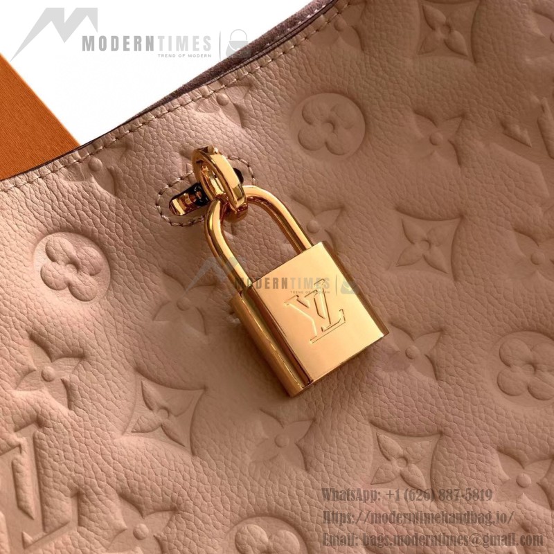 Louis Vuitton Anytime Small Monogram Empreinte Leather Handbag M14414 Black / M14658 Milkshake Pink
