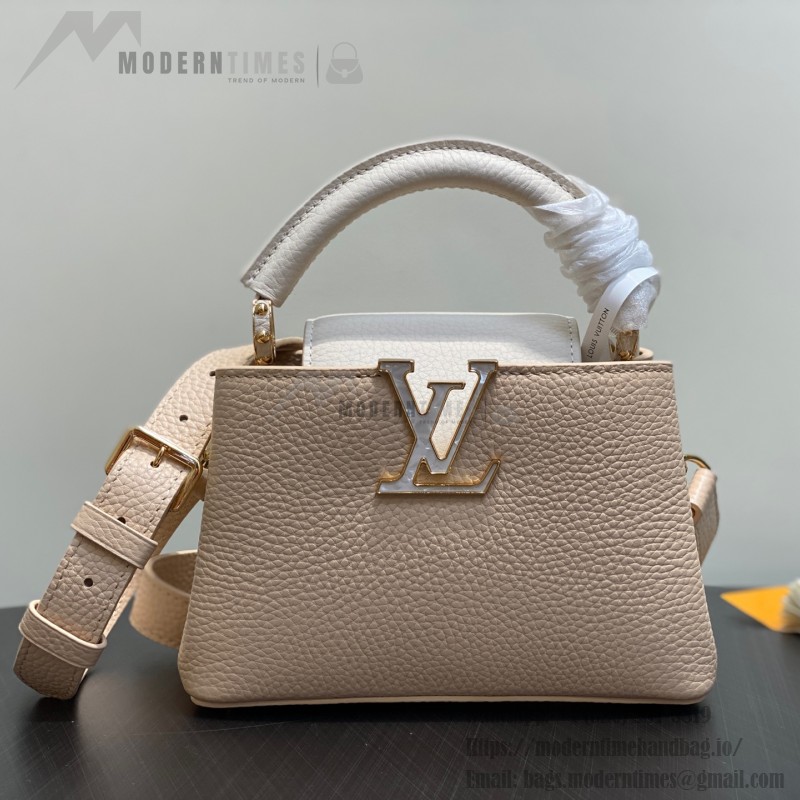 Louis Vuitton Capucines Mini Beige M25461 Taurillon Leather Handbag
