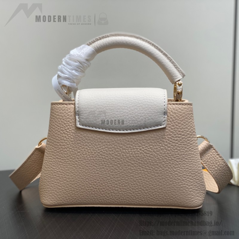 Louis Vuitton Capucines Mini Beige M25461 Taurillon Leather Handbag