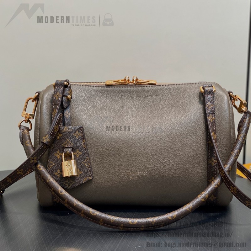 Louis Vuitton Express Small Handbag M26039 Black and M26360 Elephant Grey Leather Pillow Bag