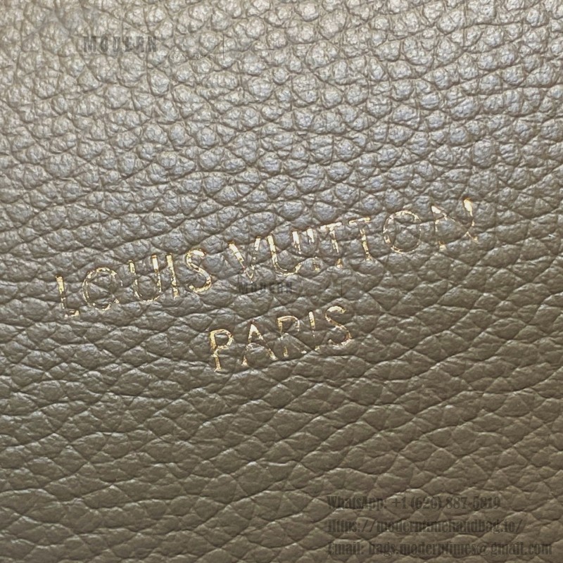 Louis Vuitton Express Small Handbag M26039 Black and M26360 Elephant Grey Leather Pillow Bag