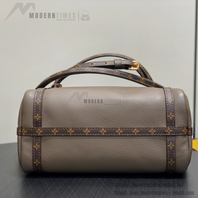 Louis Vuitton Express Small Handbag M26039 Black and M26360 Elephant Grey Leather Pillow Bag