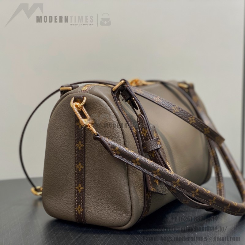 Louis Vuitton Express Small Handbag M26039 Black and M26360 Elephant Grey Leather Pillow Bag