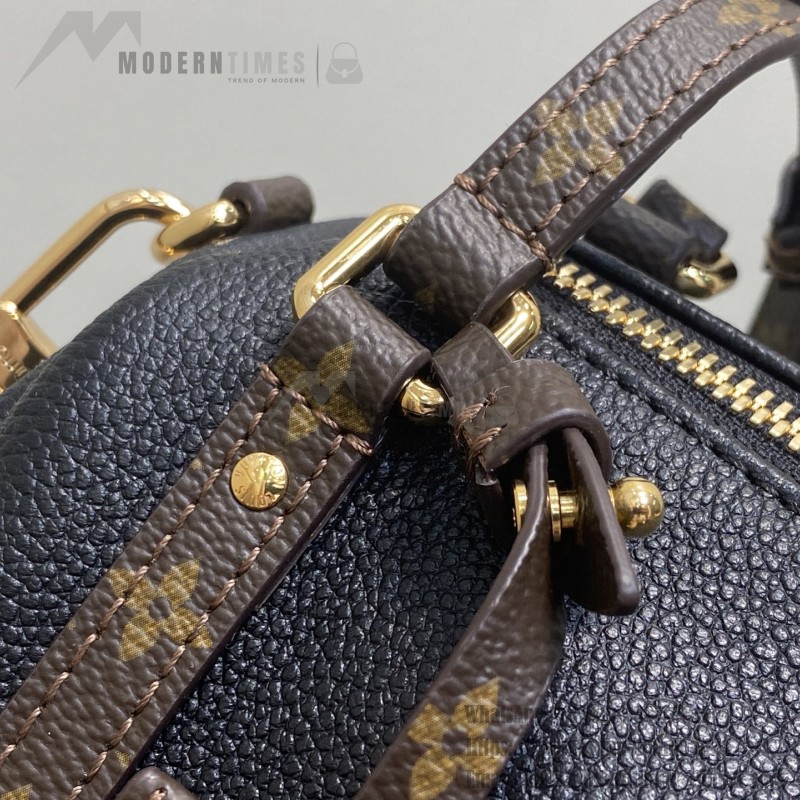 Louis Vuitton Express Small Handbag M26039 Black and M26360 Elephant Grey Leather Pillow Bag