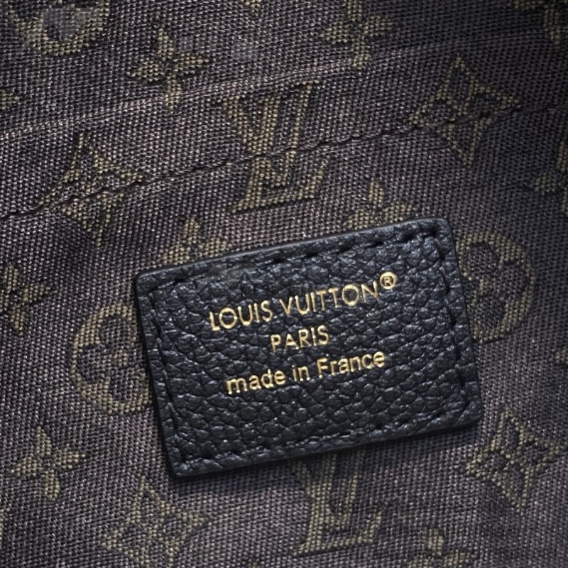 Louis Vuitton Express Small Handbag M26039 Black and M26360 Elephant Grey Leather Pillow Bag