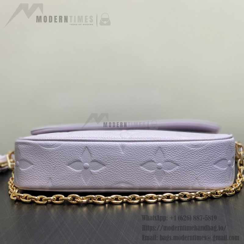 Louis Vuitton Wallet On Chain Ivy M82210 Purple Monogram Empreinte Leather