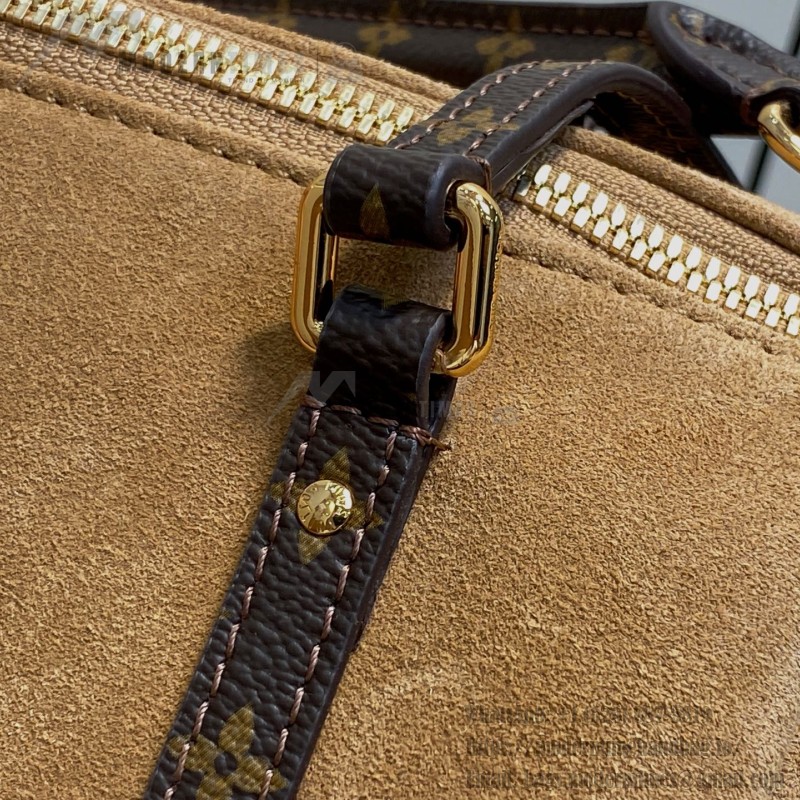 Louis Vuitton Express Large Handbag M26037 Black / M26451 Beige – Suede Leather
