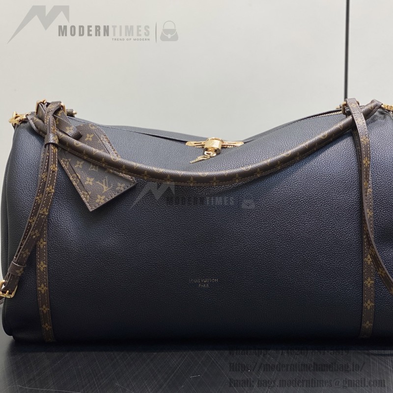 Louis Vuitton Express Large Handbag M26037 Black / M26451 Beige – Suede Leather