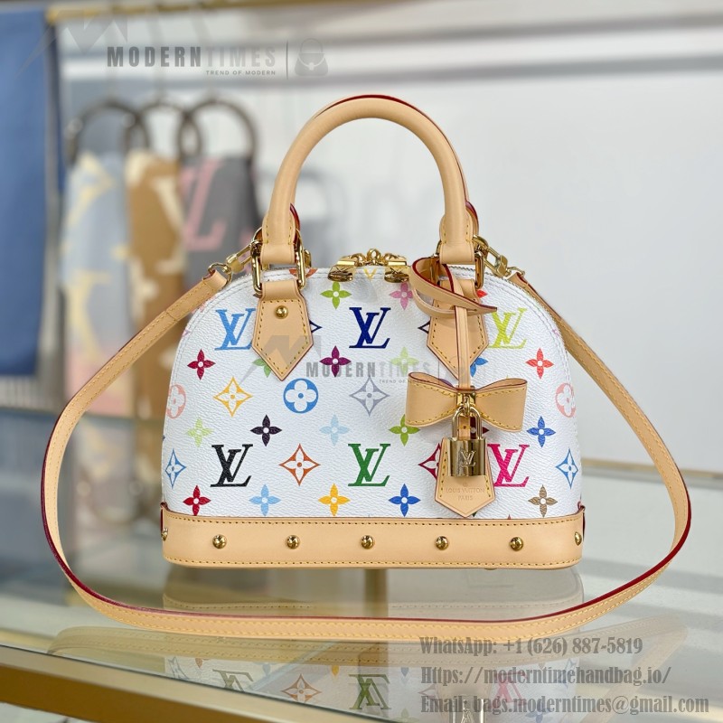 Louis Vuitton x TM ALMA BB Handbag M13078 Premium MB163c Chip Leather