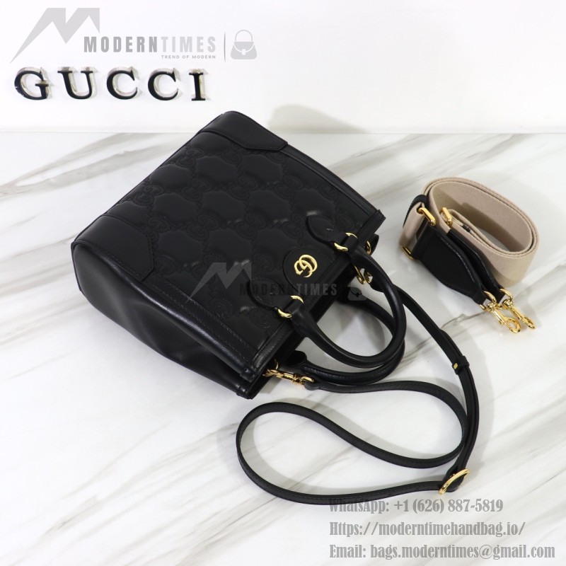 Gucci Embroidered Leather Shoulder Bag 728309 Original Leather