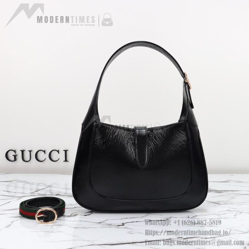 Gucci 782849 Patent Leather Shoulder Bag – Black, Burgundy, Light Green