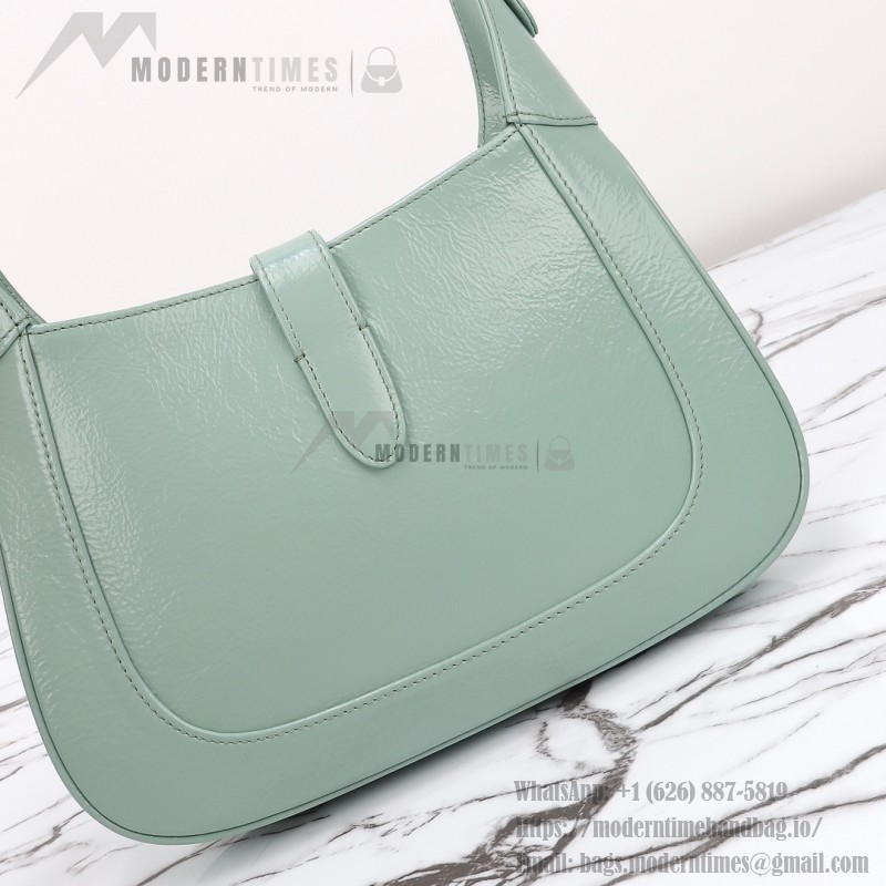 Gucci 782849 Patent Leather Shoulder Bag – Black, Burgundy, Light Green