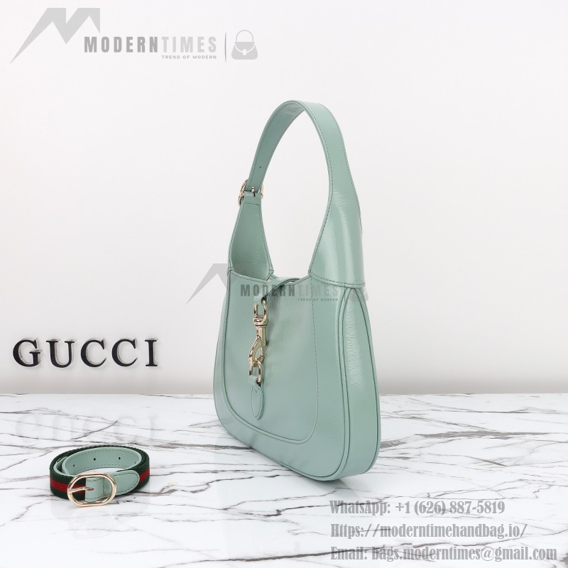 Gucci 782849 Patent Leather Shoulder Bag – Black, Burgundy, Light Green