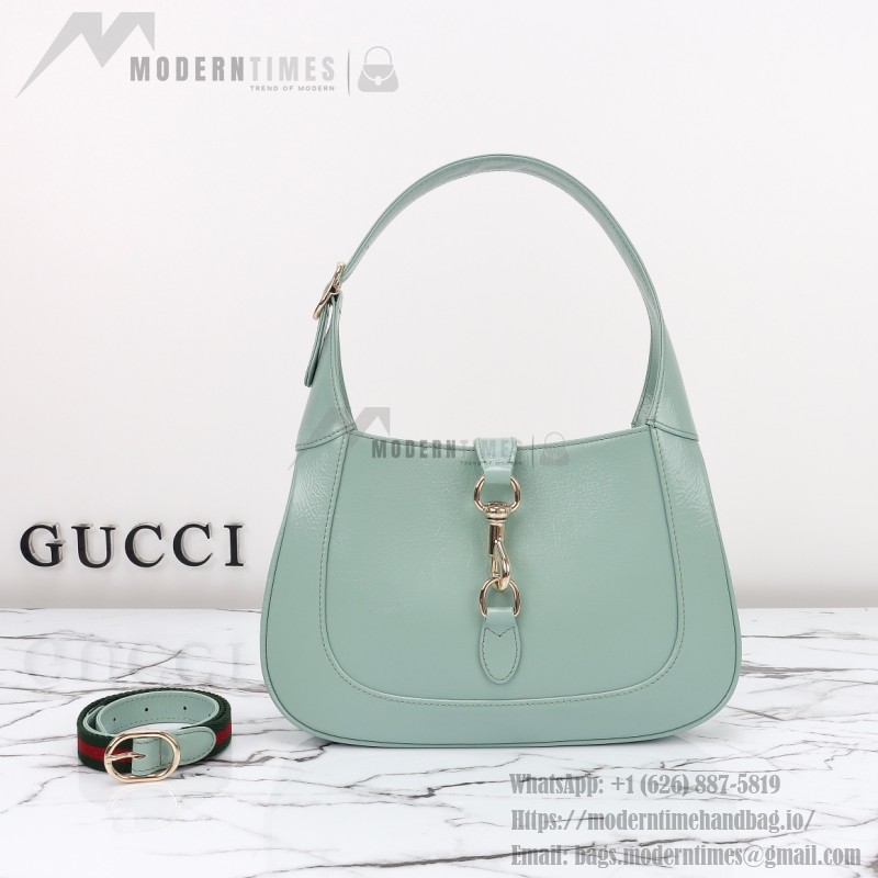 Gucci 782849 Patent Leather Shoulder Bag – Black, Burgundy, Light Green