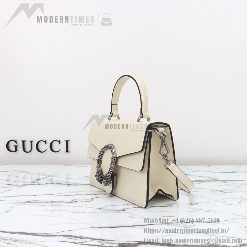 Gucci 799599 Patent Leather Shoulder Bag in Black and Off-White