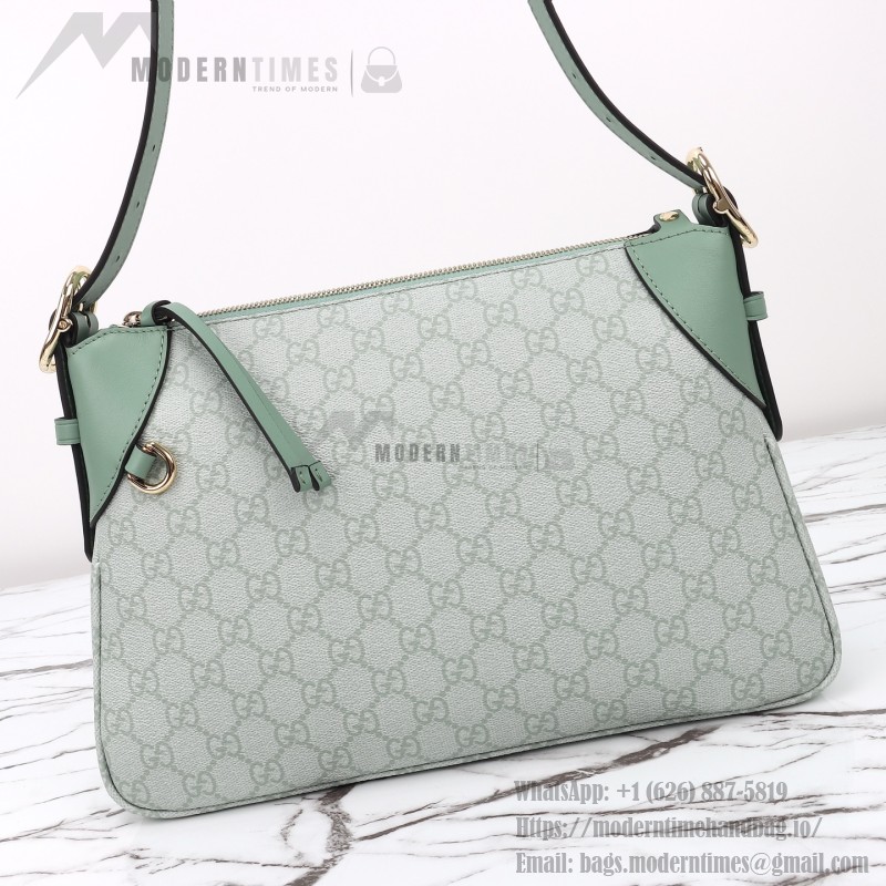 Gucci 815218 Pink Rubber Shoulder Bag / Gucci 815216 Green Rubber Handbag