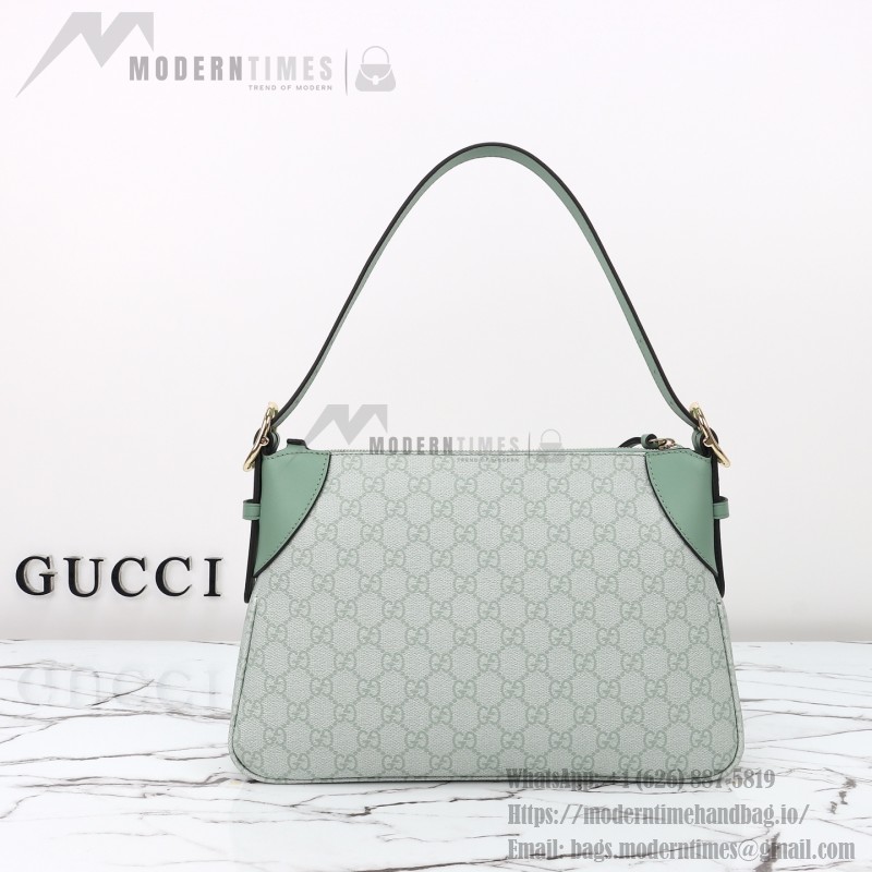 Gucci 815218 Pink Rubber Shoulder Bag / Gucci 815216 Green Rubber Handbag