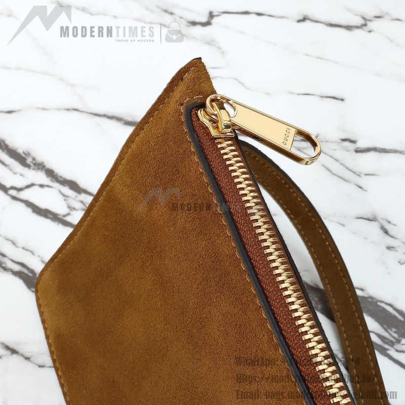 Gucci 837466 Brown Suede Leather Handbag