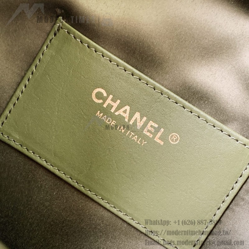 Chanel 25K Drawstring Bucket Bag AS5311 Brown Blue Green Suede
