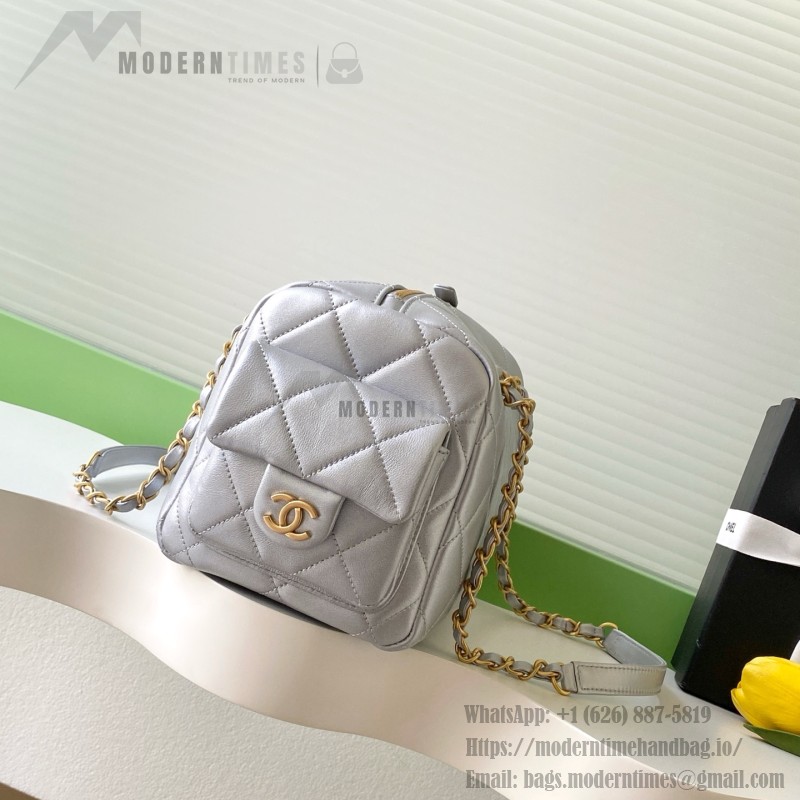 Chanel 25K Bowling Bag AS5791 in Black, Red, Beige, and Silver