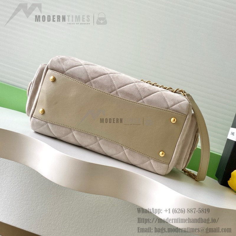 Chanel 25K Bowling Bag AS5791 in Black, Red, Beige, and Silver